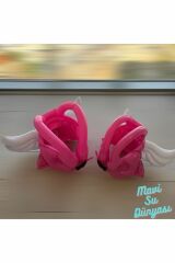 Çocuk Şişme Can Yeleği Can Simidi Kanatlı Pembe Renk Deniz Havuz - Mavi Su Dünyası