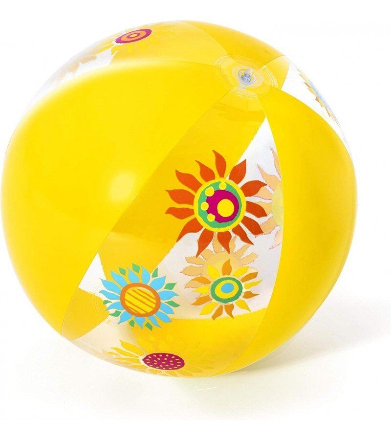 Deniz Topu Plaj Topu Renkli ve Desenli 51 Cm Sarı