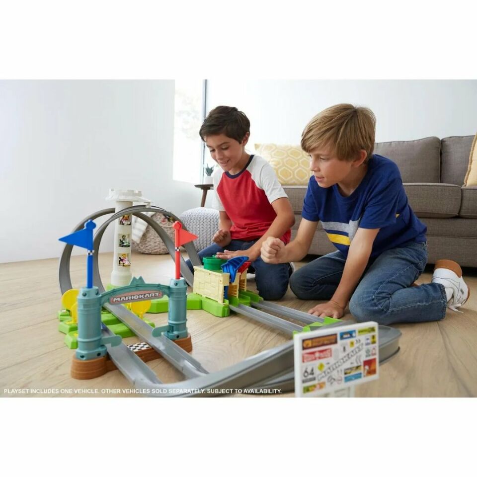 Hot Wheels Mario Kart Çılgın Dönüş Parkuru Yarış Seti- Mavi Su Dünyası