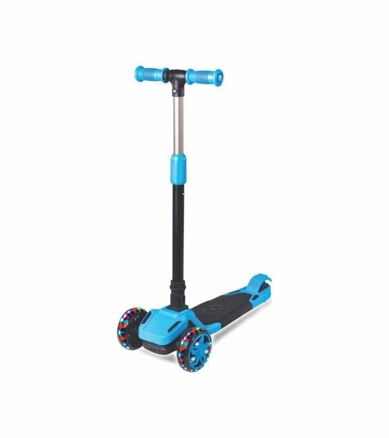 8+ Yaş Scooter Cool Wheels Tulpar Işıklı Katlanır Mavi Renkli Mavi