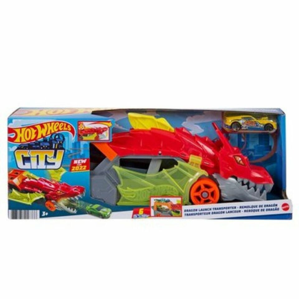 Hot Wheels Fırlatıcı ve Taşıyıcı Ejderha - Mavi Su Dünyası