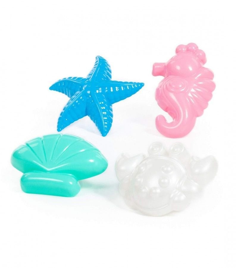 4 lü Plaj Kalıpları Seti Yengeç, Deniz Atı, Deniz Yıldızı, Deniz Kabuğu