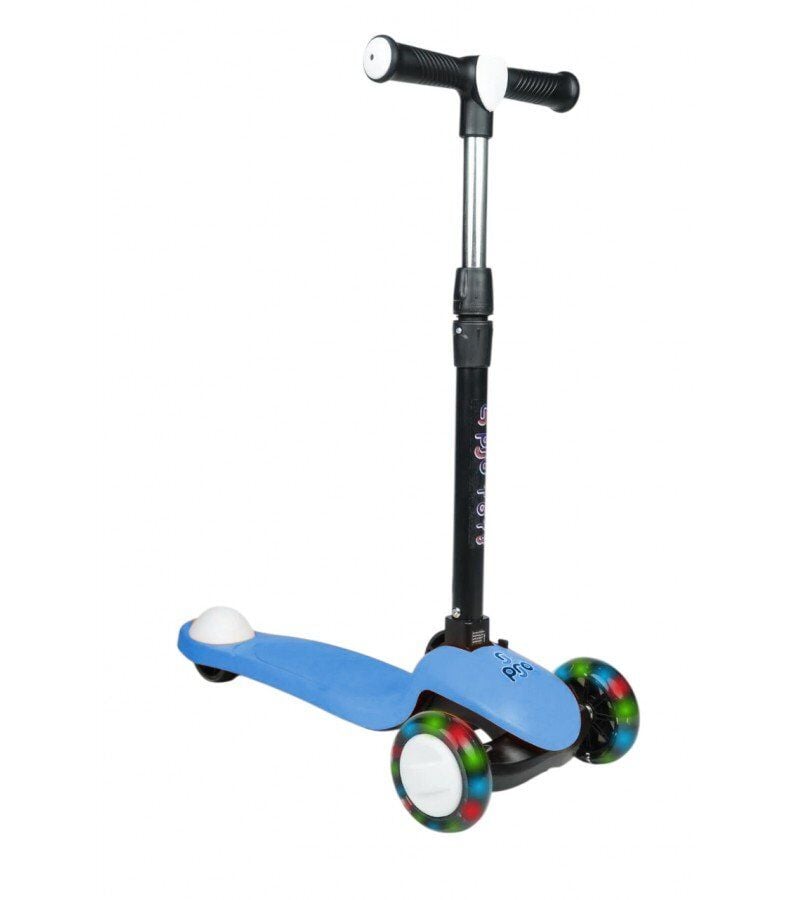 3+ Yaş Pro Scooter Mavi Işıklı 50 Kg Taşıma Kapasiteli