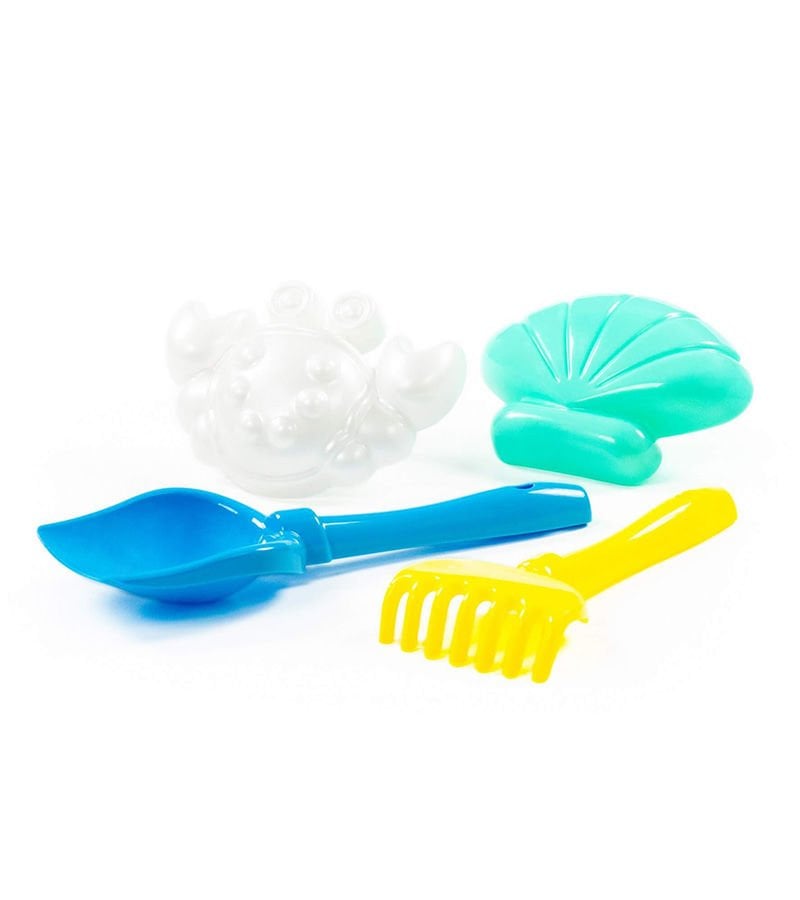 4 lü Set Plaj El Küreği, Tırmık, Yengeç, Deniz Kalıpları