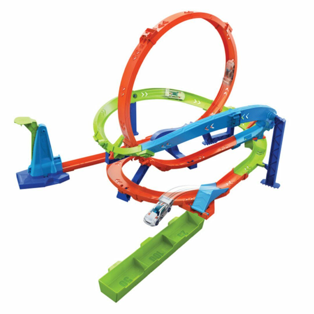 Hot Wheels Bumerang Çemberli Yarış Pisti - Mavi Su Dünyası