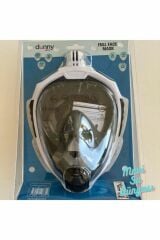 Full Face S/M Maske Şnorkel Set Takımı Beyaz Renk - Mavi Su Dünyası