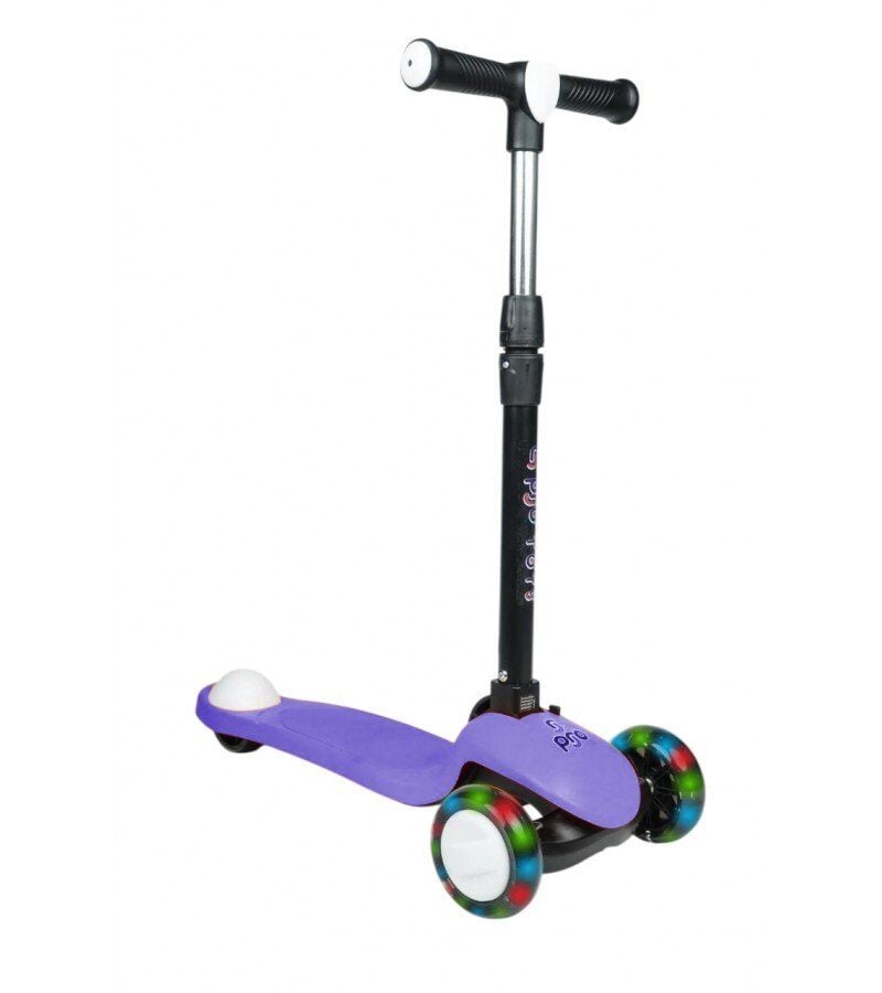 3+ Yaş Pro Scooter Mor Işıklı 50 Kg Taşıma Kapasiteli