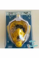 Full Face L/XL Maske Şnorkel Set Takımı Sarı Renk - Mavi Su Dünyası