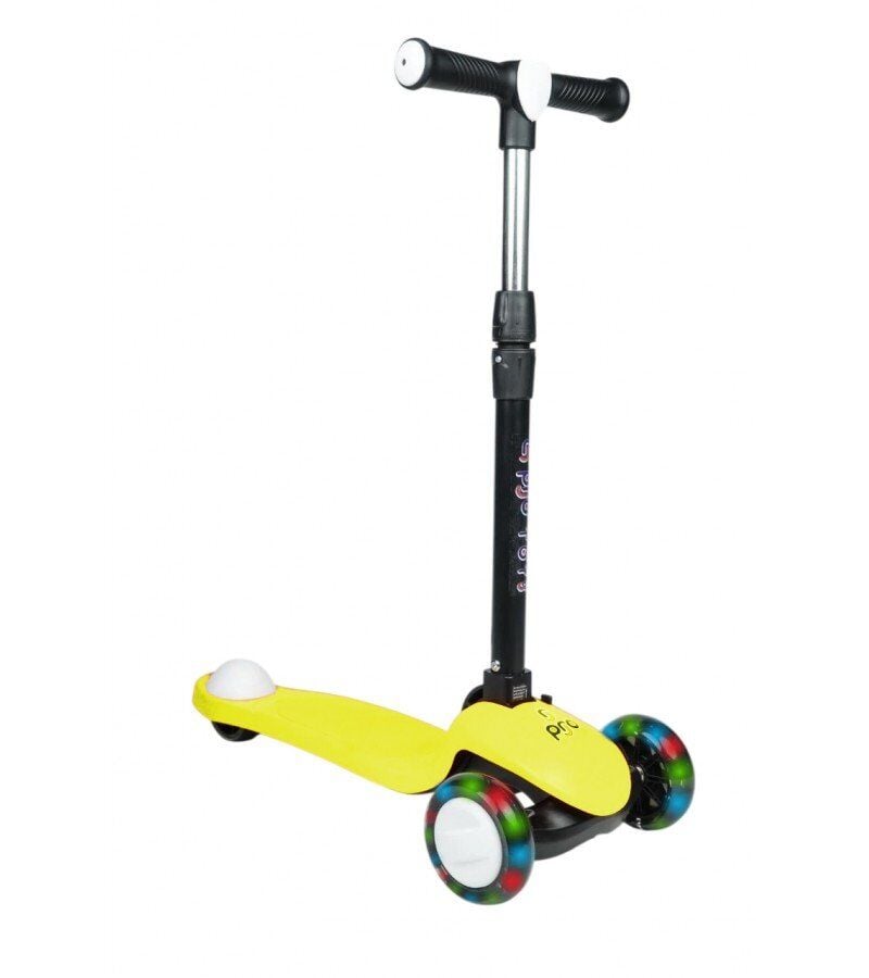 3+ Yaş Pro Scooter Sarı Işıklı 50 Kg Taşıma Kapasiteli