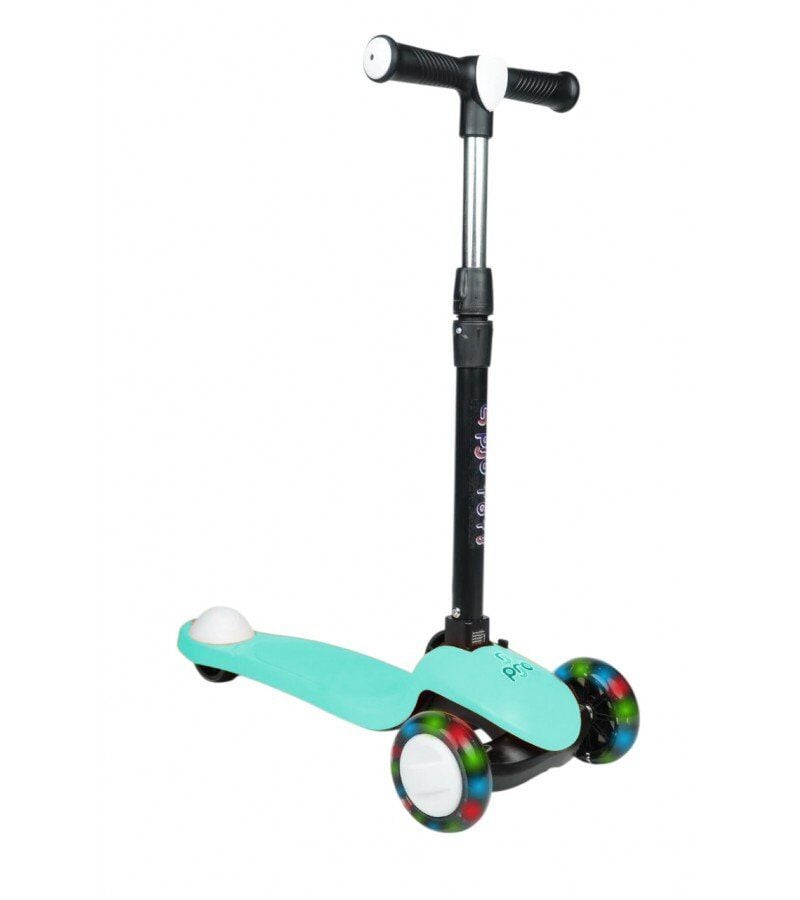 3+ Yaş Pro Scooter Turkuaz Işıklı 50 Kg Taşıma Kapasiteli