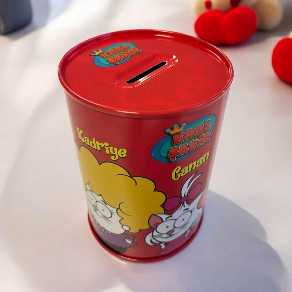 Kral Şakir Desenli Kumbara Mavi