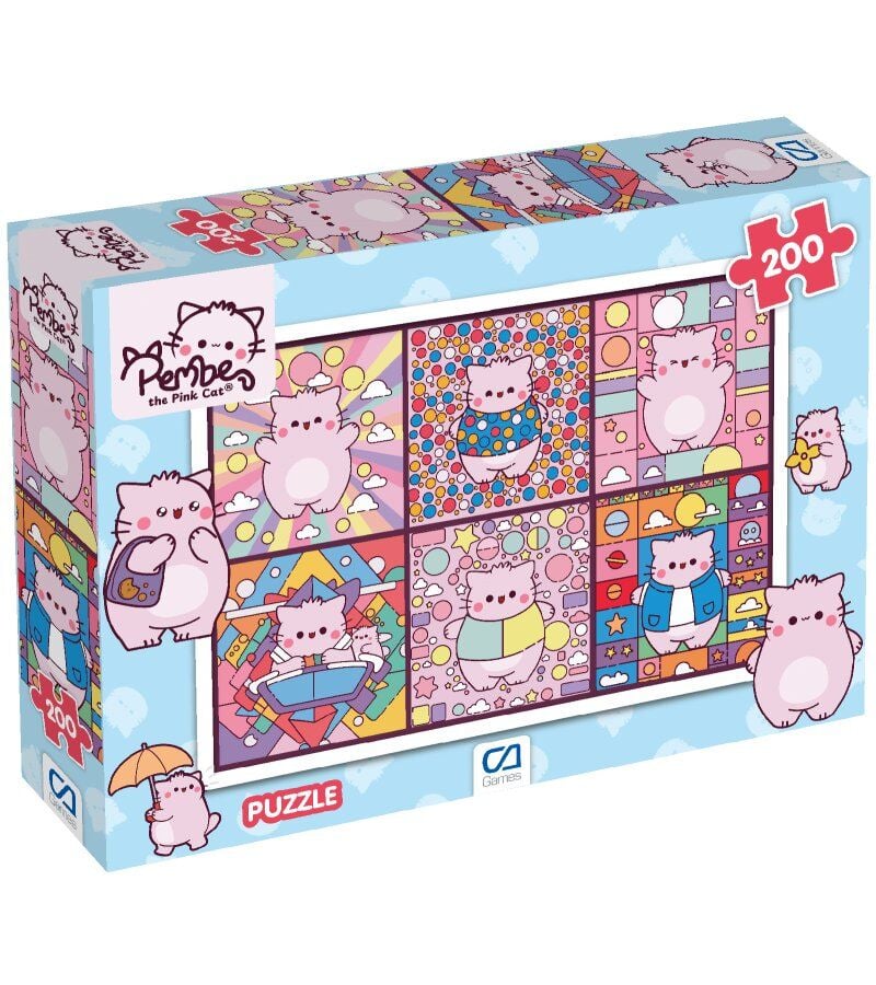 Pembe Kedi Puzzle 200 Parça