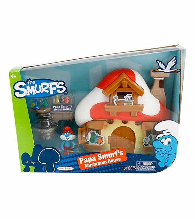 Şirinler Mantar Ev ve Oyun Seti Kırmızı