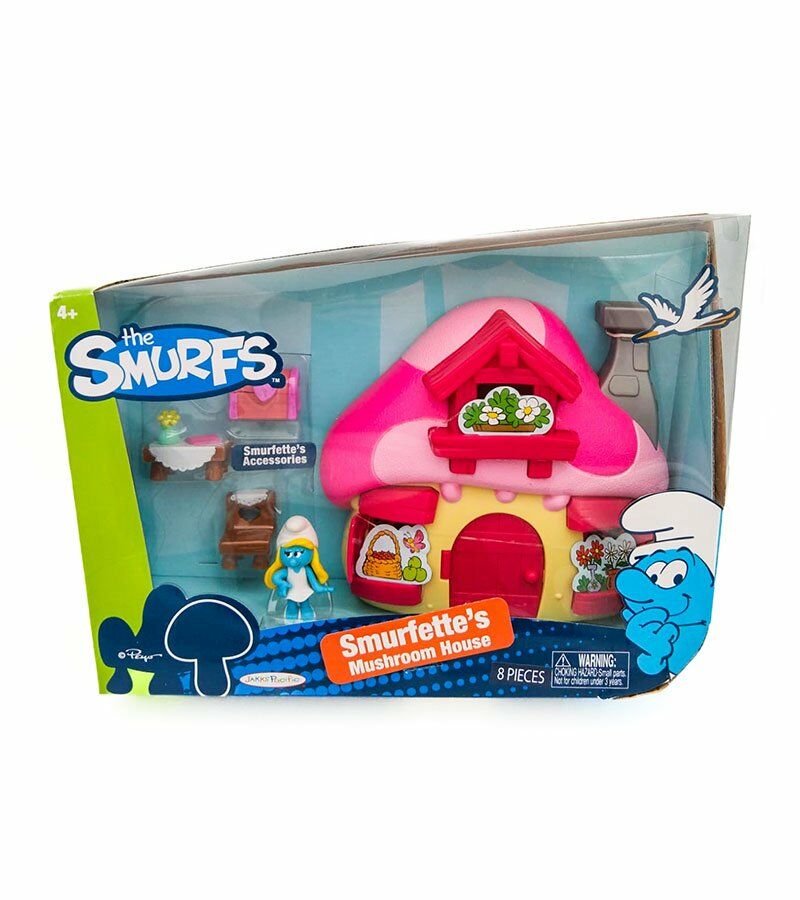 Şirinler Mantar Ev ve Oyun Seti Pembe