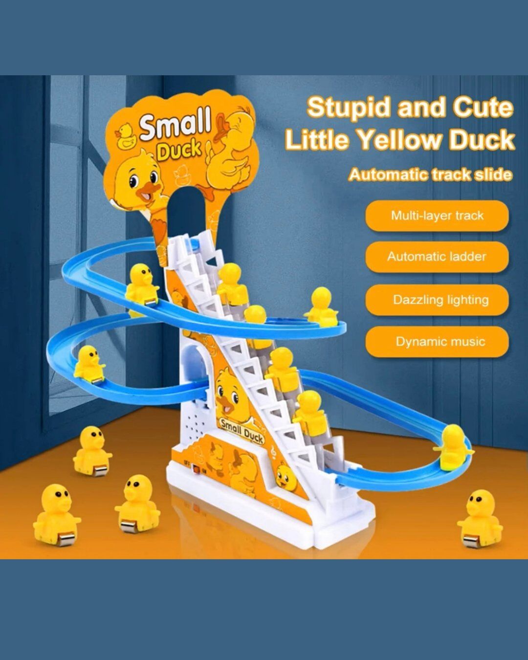 Kaydıraklı Ördek Seti | Müzikli ve Işıklı | Dön Dolaş Ördek Oyunu | Merdivenden Çıkıp Kaydıraktan Kayan Yavru Ördek