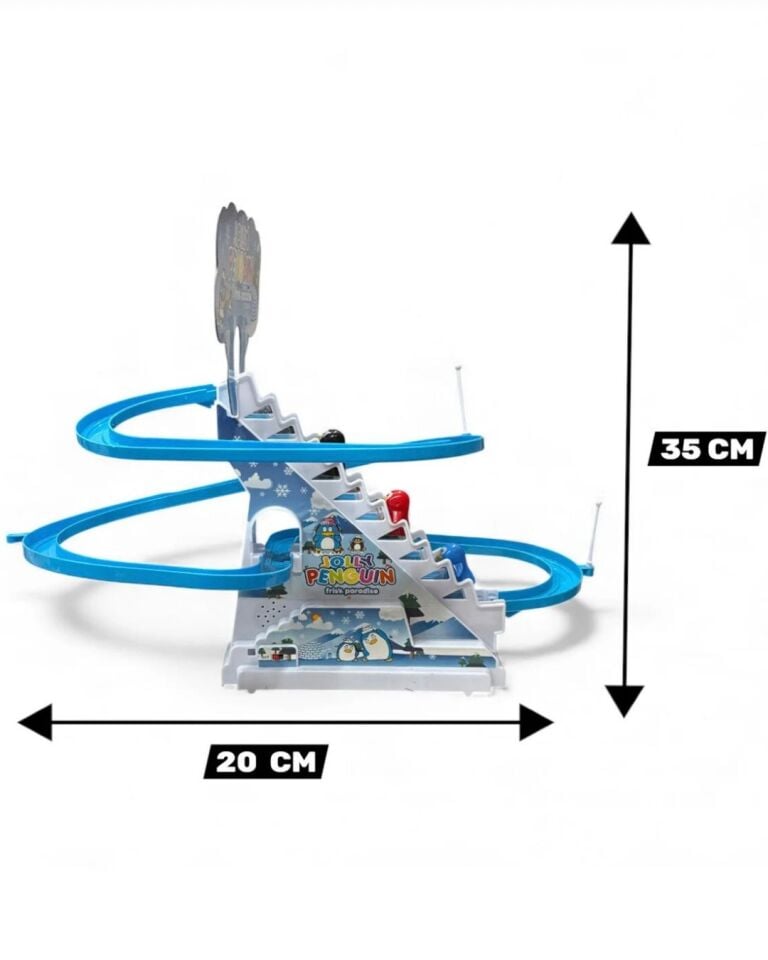 Merdivenli Penguen Seti | Müzikli ve Işıklı | Dön Dolaş Penguen Oyunu | Merdivenden Çıkıp Kaydıraktan Kayan Yavru Penguen