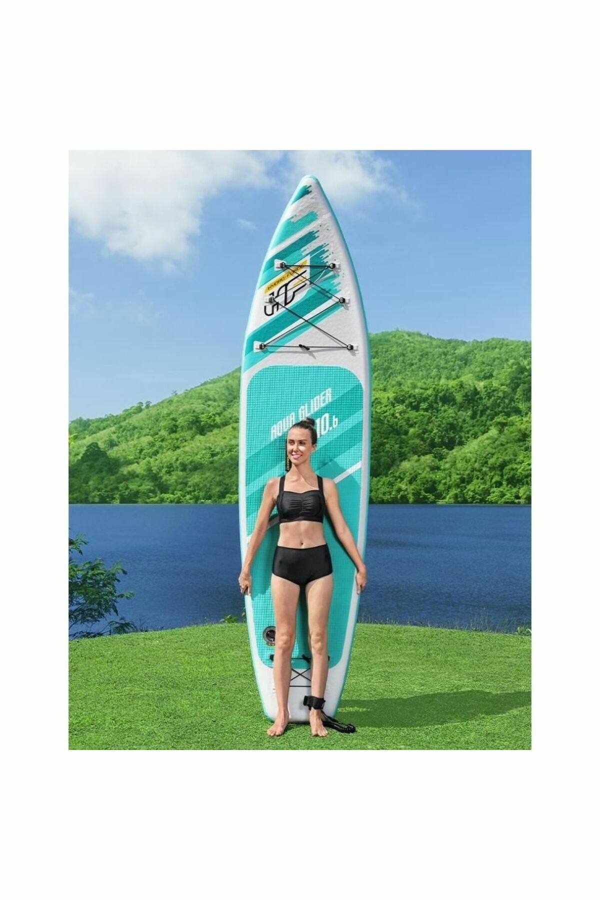 Paddle Board Hydro-Force Kürek+Pompa+Çanta - 320 x 79 Cm - MAVİ SU DÜNYASI