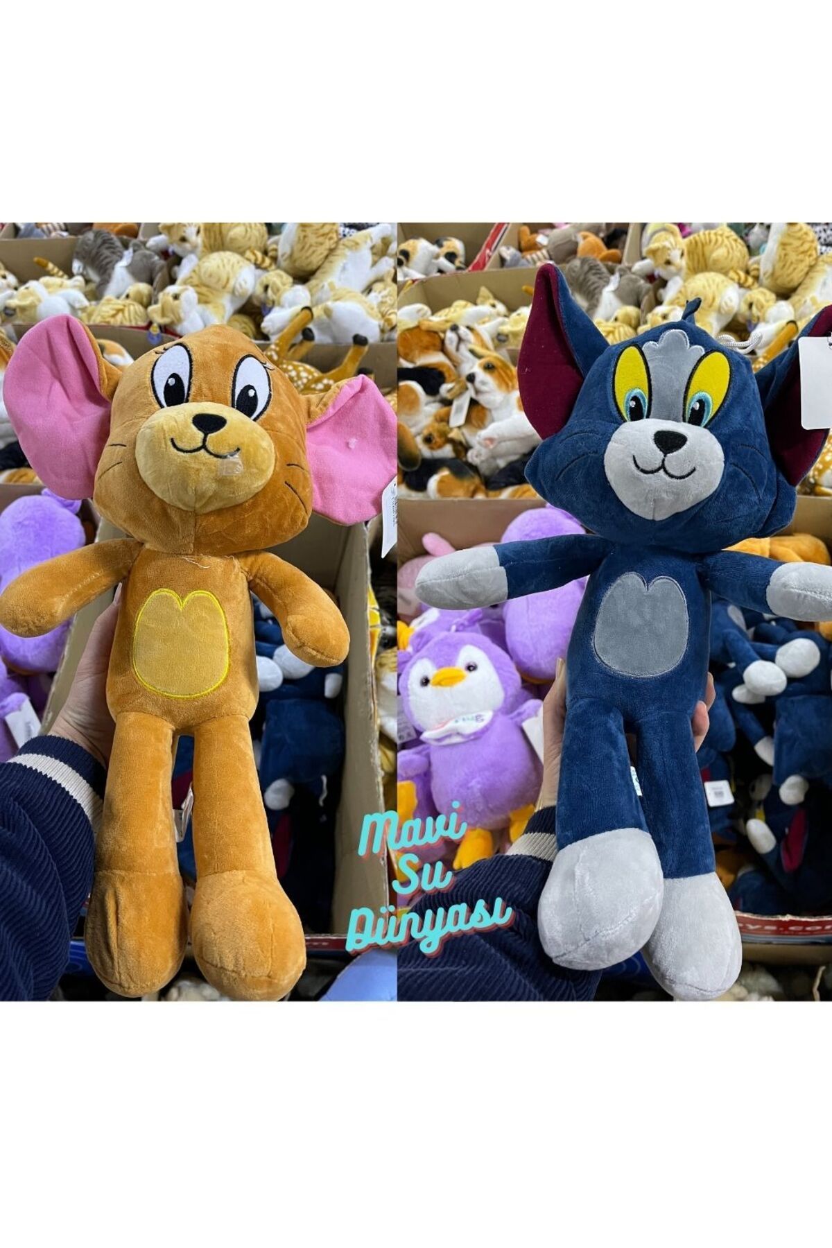 Peluş Tom and Jerry (Tom ve Jery Gönderilmektedir 2 Peluş) - Mavi Su Dünyası