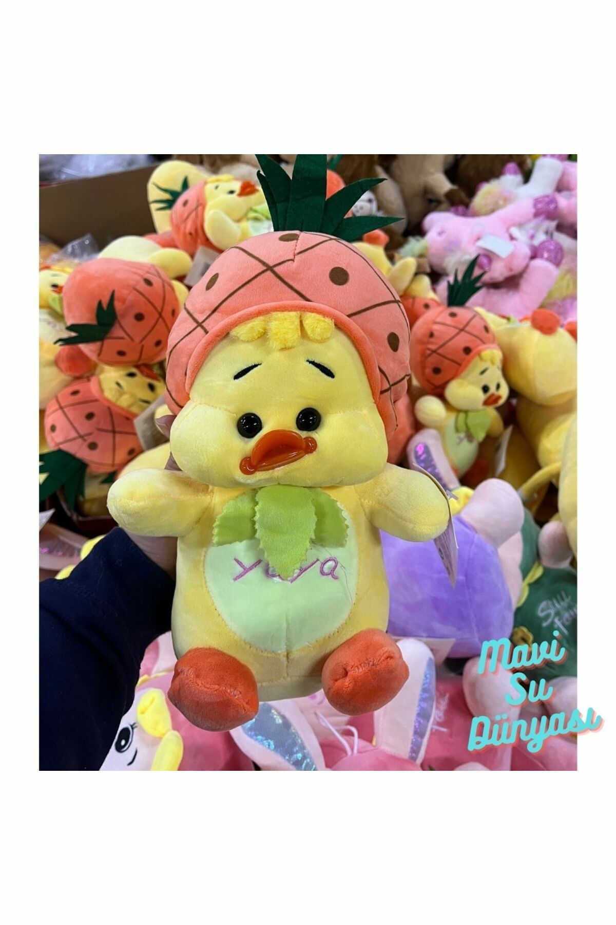 Peluş Ördek Sarı Renk 30 Cm - Mavi Su Dünyası