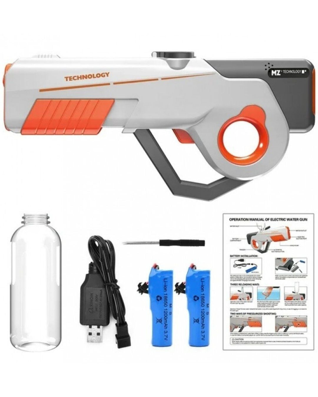 Şarjlı Su Tabancası Beyaz