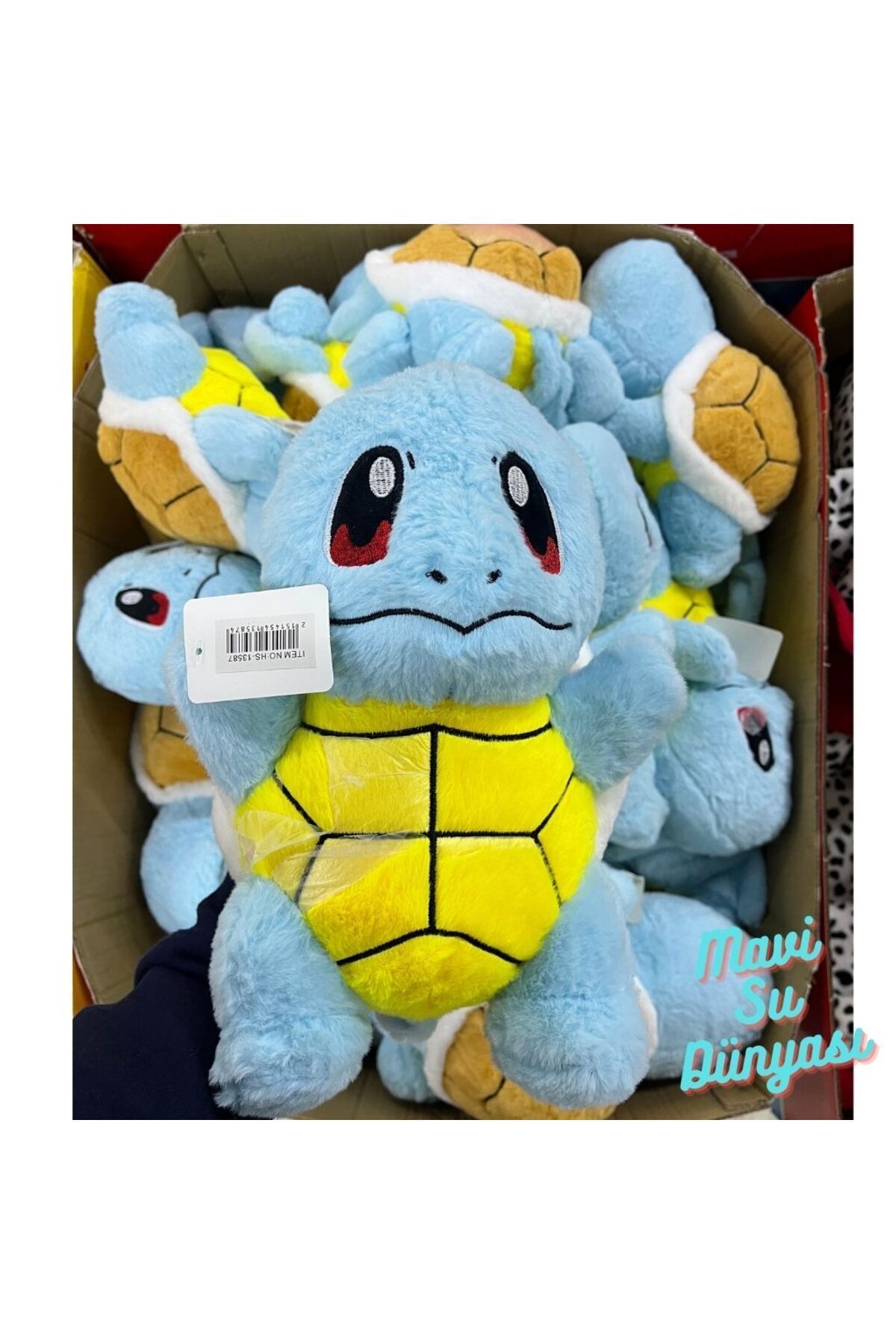 Peluş Kaplumbağa Squirtle Mavi Renk