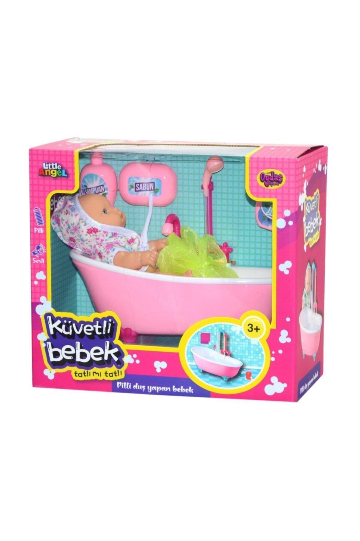 Pilli Küvette Duş Yapan Bebek