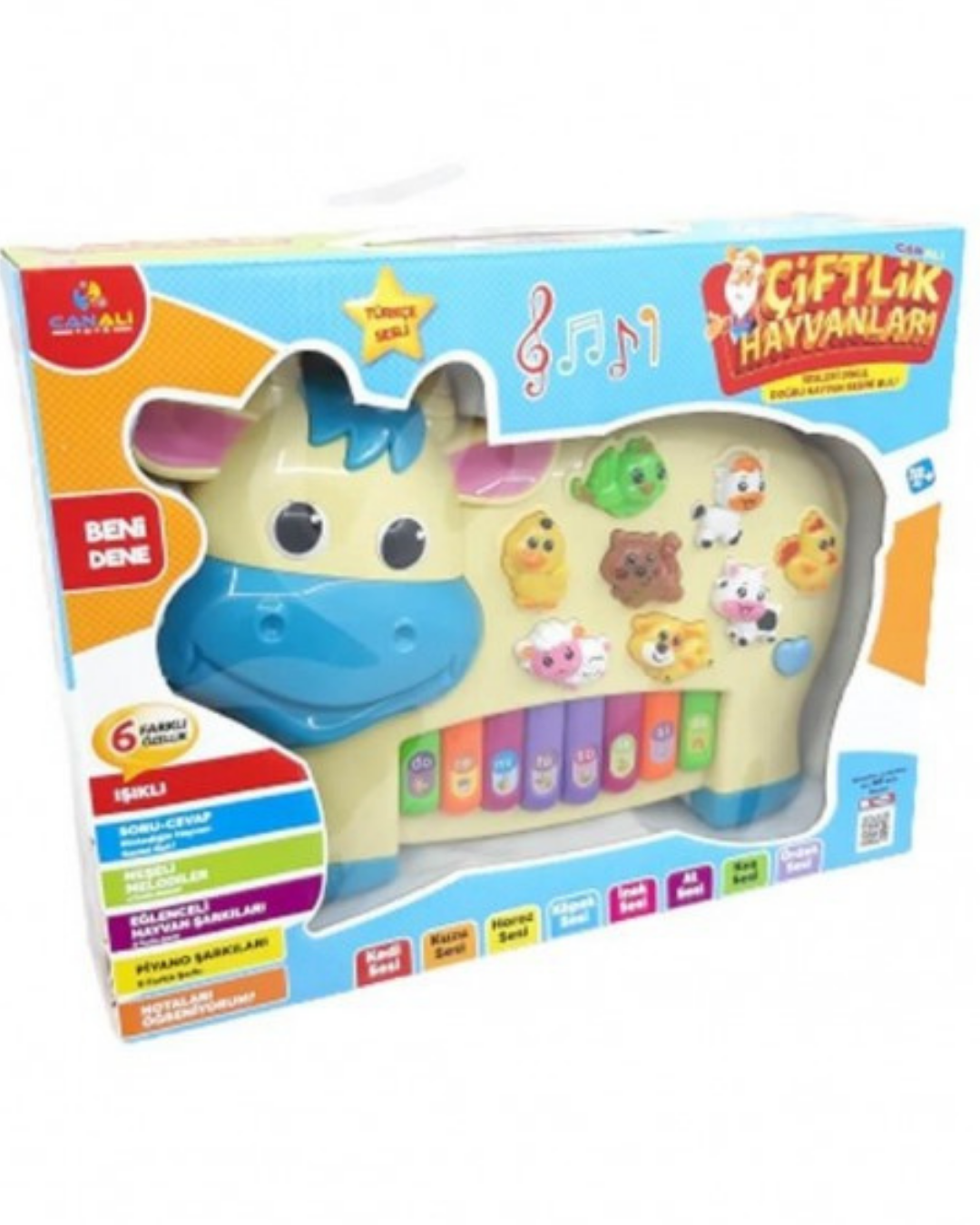 İnek Görünümlü Çocuk Piano - Mavi Su Dünyası