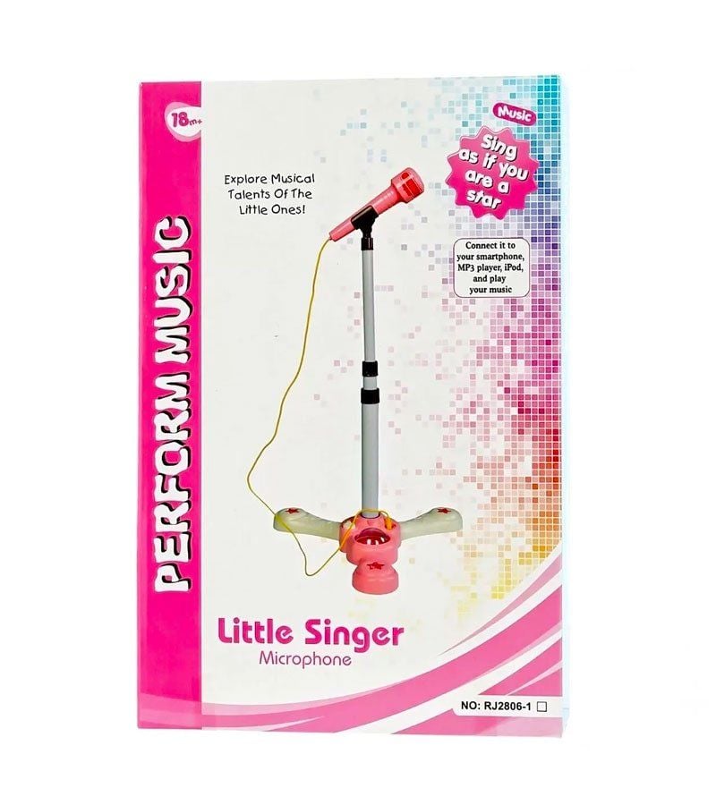 Haydi Şarkı Şöyle Çocuk Renkli Mikrofon - Mavi Su Dünyası Pembe