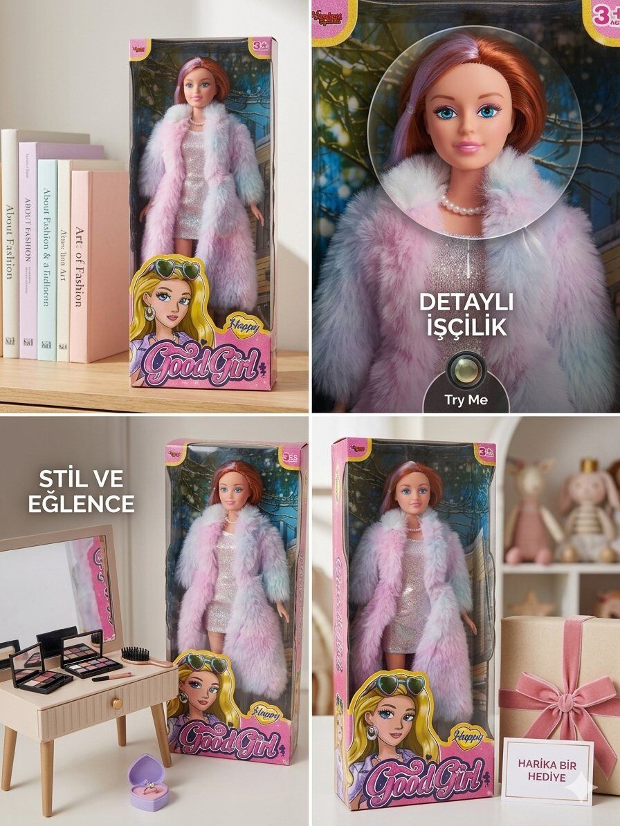 Kürklü Bebek Çizmeli Bebek 30 Cm Model Oyuncak Bebek Model Bebek