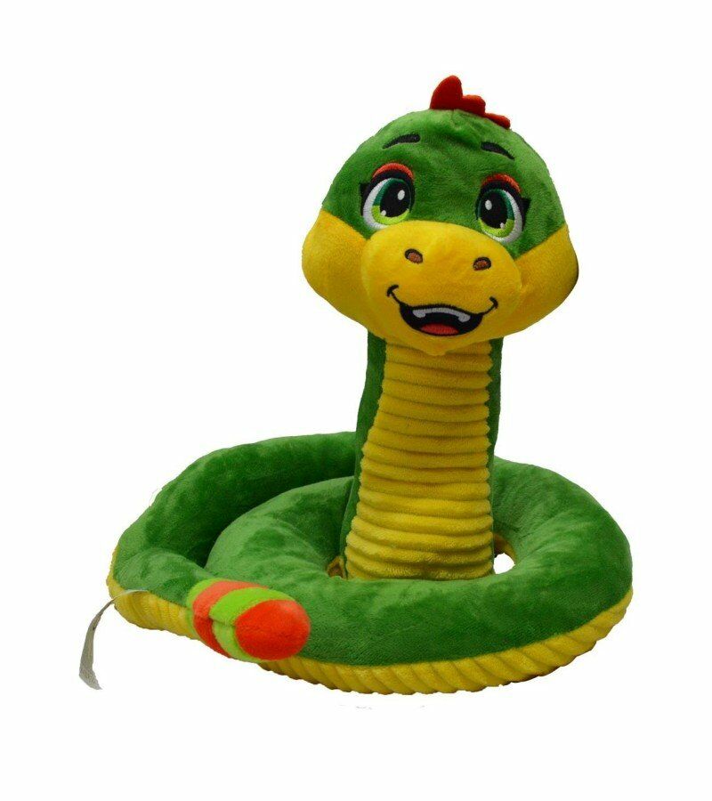 Peluş 32 Cm Sevimli Yılan Yeşil