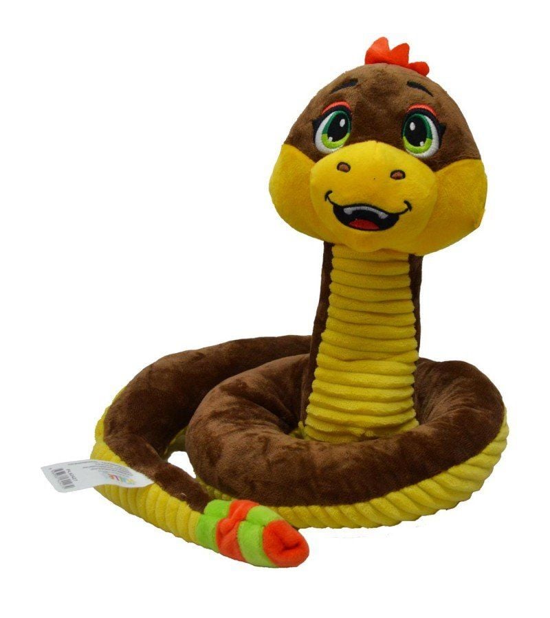 Peluş 32 Cm Sevimli Yılan Kahverengi