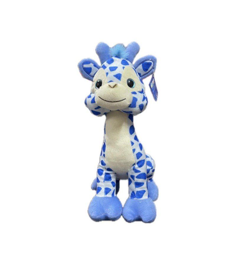 Peluş 35 Cm Mutlu Zürafa Mavi
