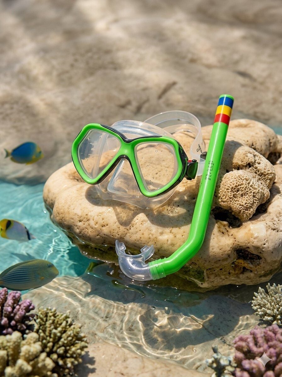 Şnorkel Set Yeşil Renk 14 Yaş+