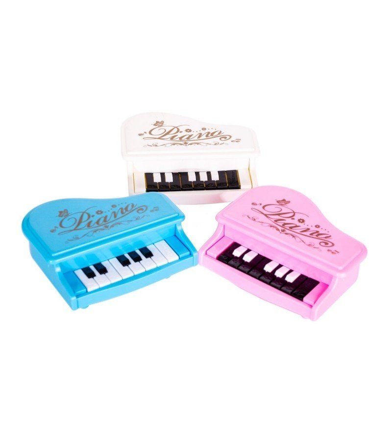 13 Tuşlu Küçük Boy Çocuk Piano - Mavi Su Dünyası BEYAZ