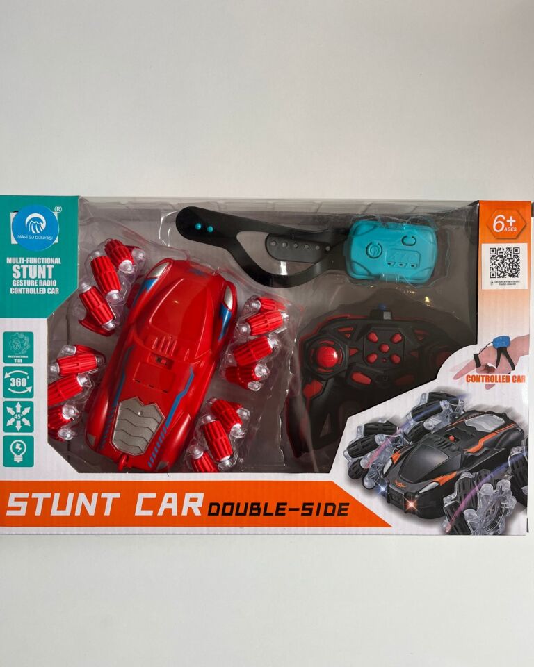 Uzaktan Kumandalı El Kontrollü 2.4G Şarjlı ve Işıklı 15 Cm Araba | Full Fonksiyonlu Kırmızı Renkli Araba |360 Derece Dönebilen Araba | Yan Giden