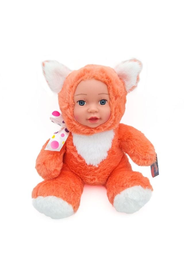 Peluş Bebek Yüzlü Tilki 30 Cm - Mavi Su Dünyası