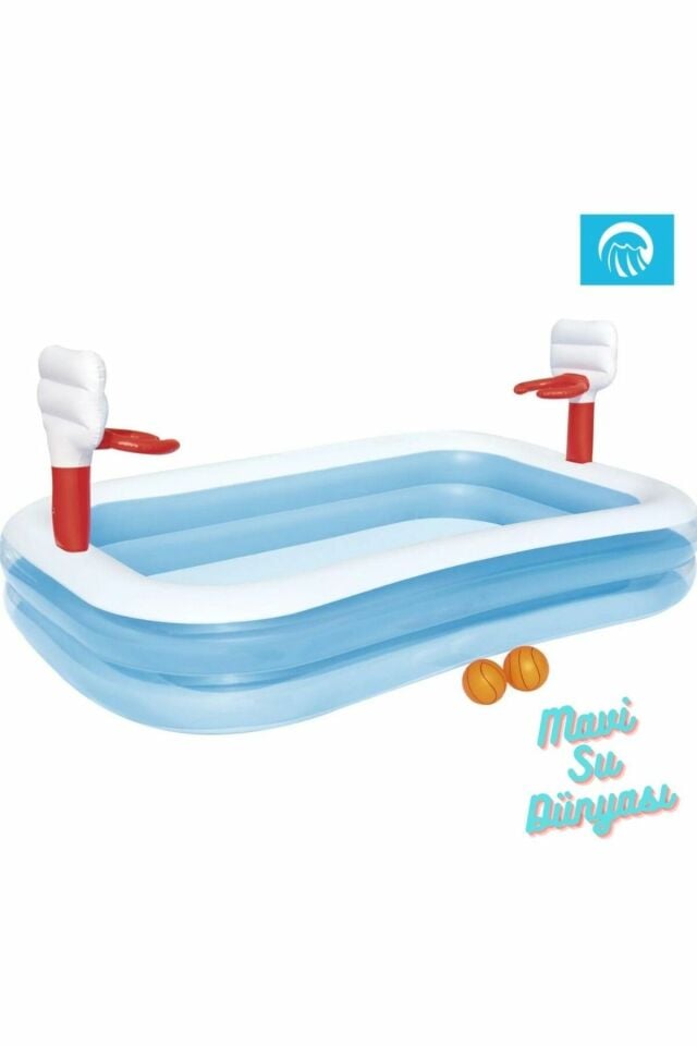 Havuz Basket Sahalı ve 2 Pota Dahil 254 Cm x 158 Cm