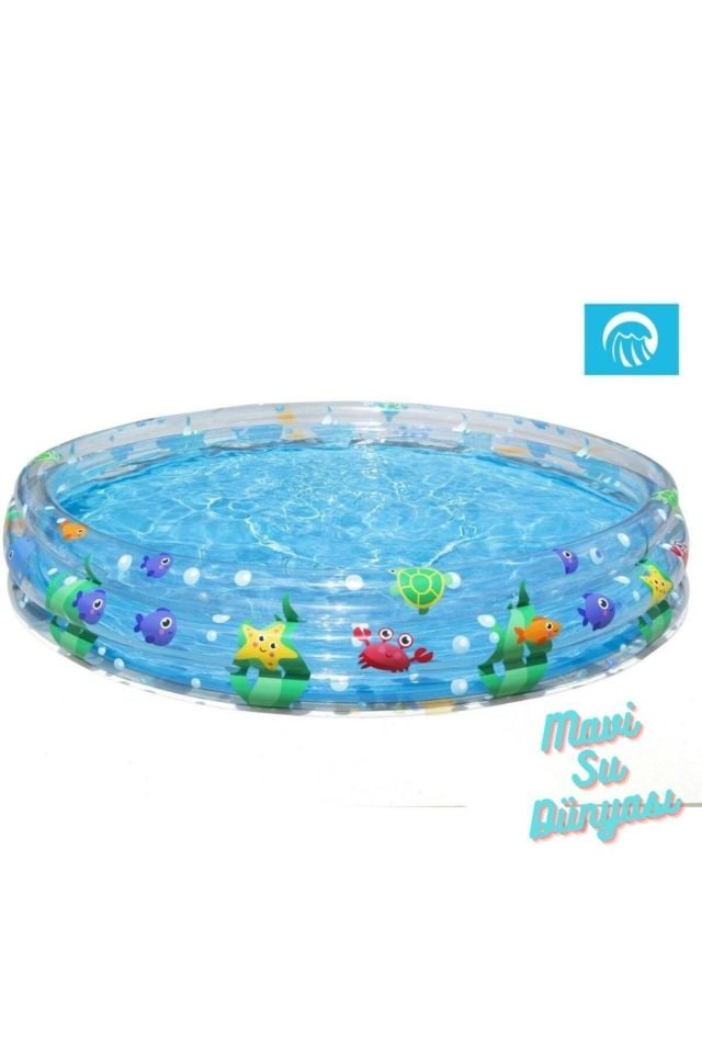 Havuz 3 Bölmeli Desenli Renkli 183 Cm x 33 Cm