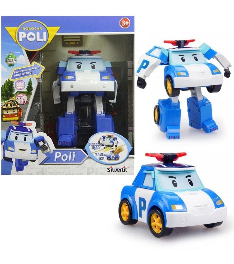 Işıklı Transformers Robot Figür Polis - Mavi Su Dünyası