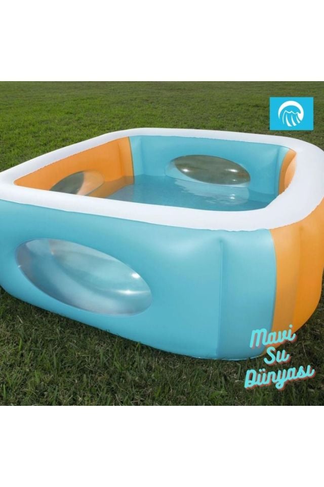 Havuz Pencereli Kare 168 Cm x 58 Cm - Mavi Su Dünyası