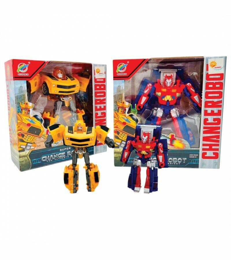 Robota Dönüşebilen Araba - Mavi Su Dünyası Sarı