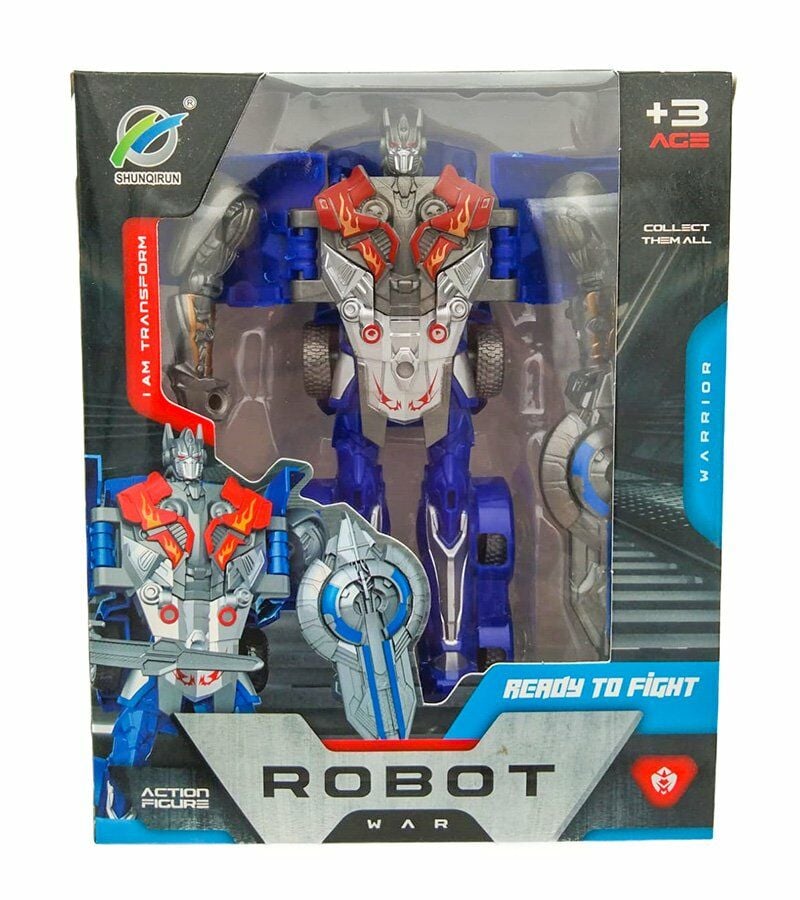 Kutulu Renkli Robot - Mavi Su Dünyası Mavi