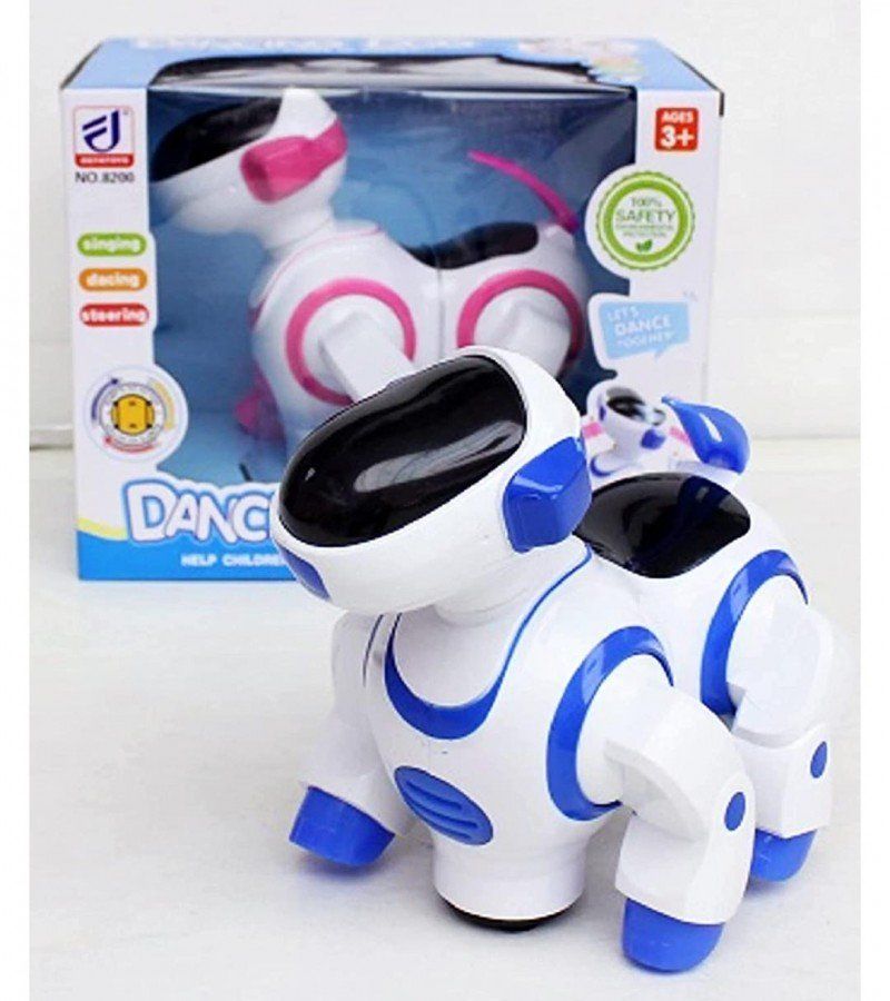 Kutulu Renkli Köpek Robot - Mavi Su Dünyası Mavi