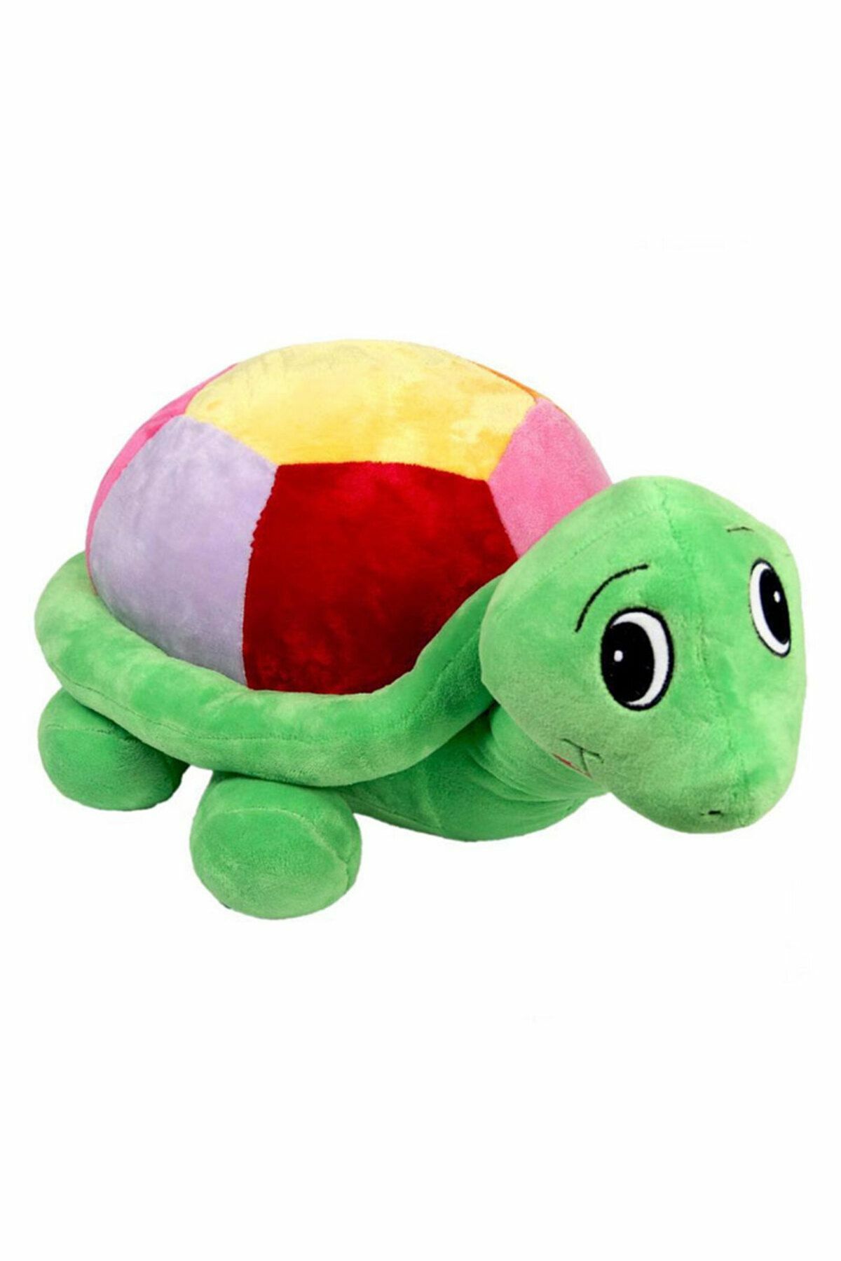 Peluş Renkli Kaplumbağa - 70 cm - Mavi Su Dünyası