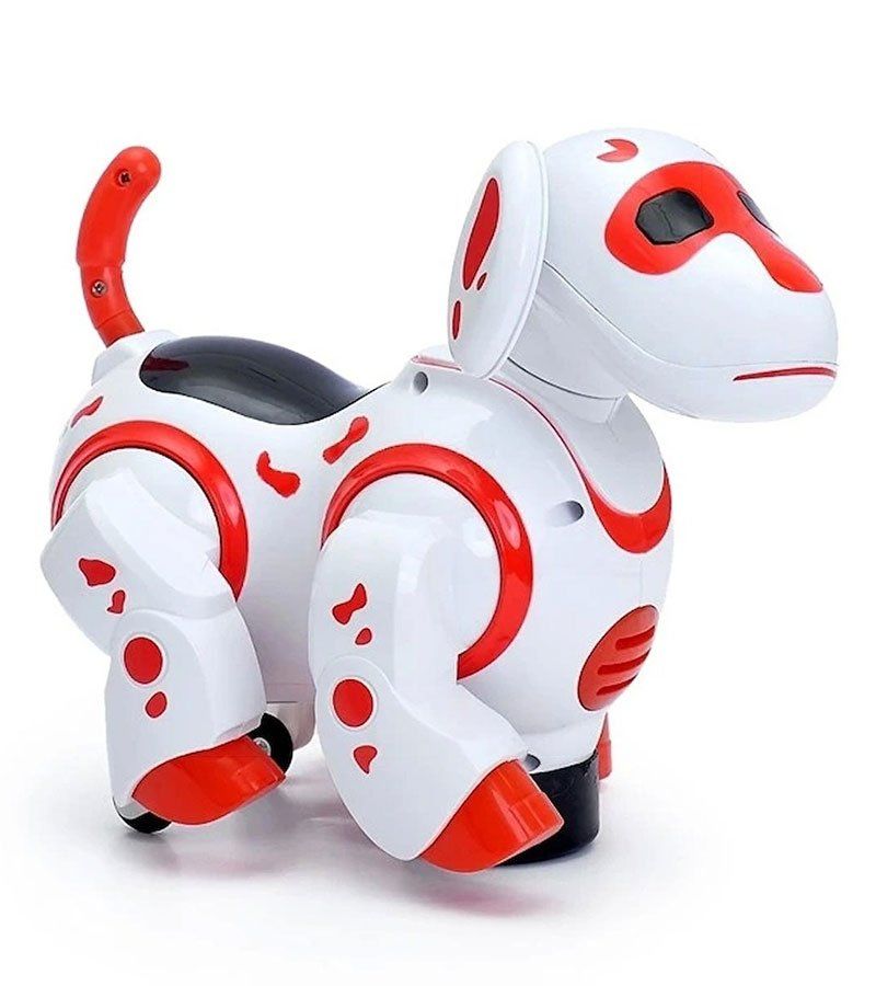 Müzikli Pilli ve Işıklı Robot Köpek - Mavi Su Dünyası Kırmızı