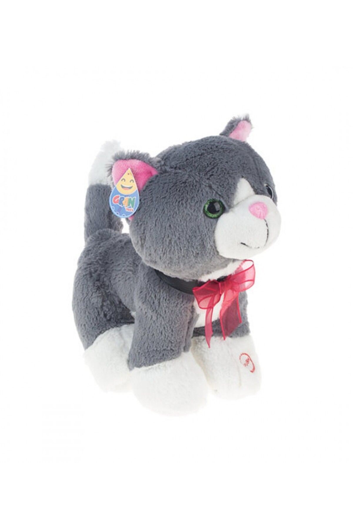 Peluş Ses Çıkaran Kedi - 35 Cm - Mavi Su Dünyası