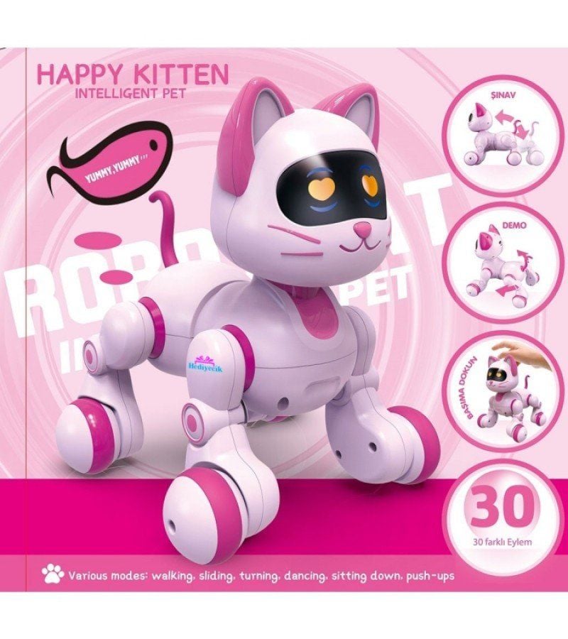 Uzaktan Kumandalı Dans Edebilen Robot Pembe Kedi - Mavi Su Dünyası