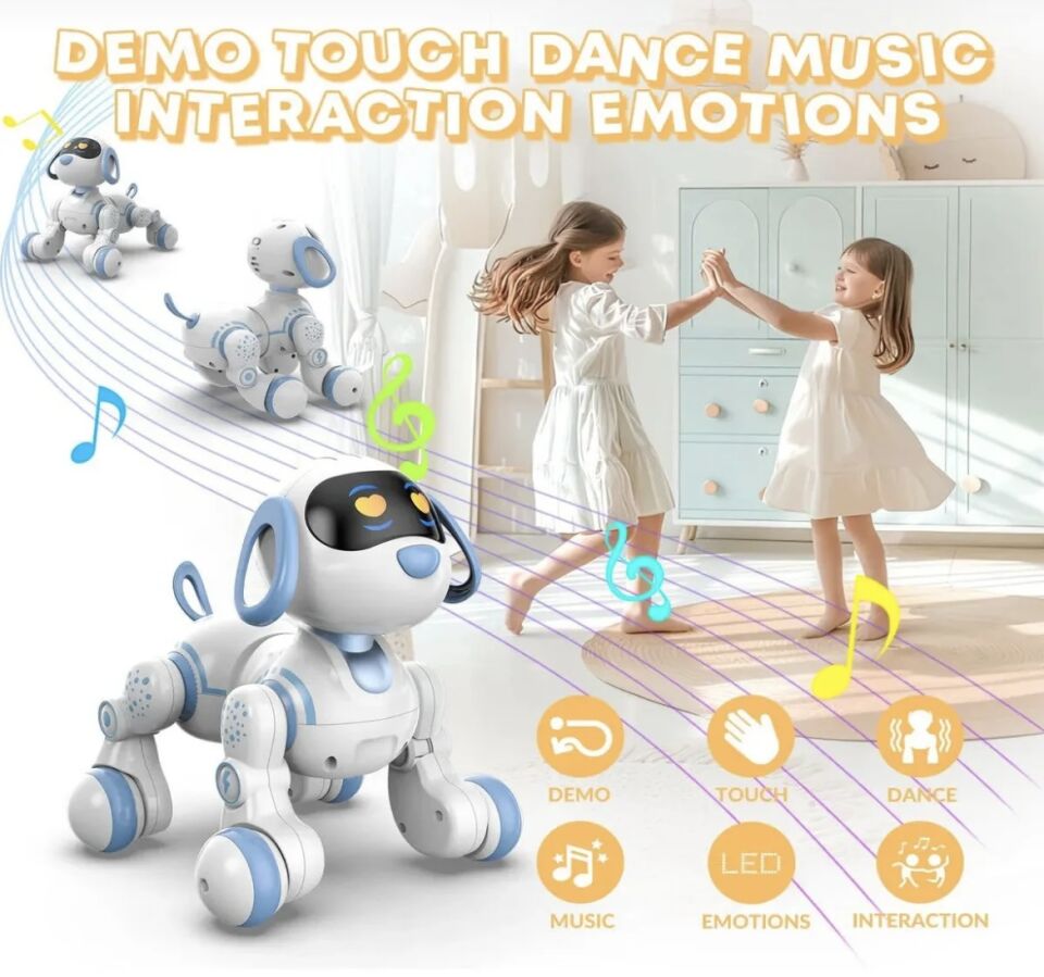 Uzaktan Kumandalı Dans Edebilen Robot Köpek Çok Fonksiyonlu