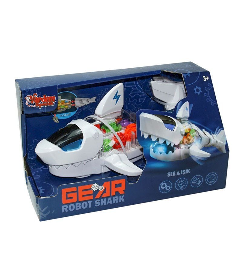 Işıklı Müzikli ve Hareketli Robot Balık- Mavi Su Dünyası BEYAZ