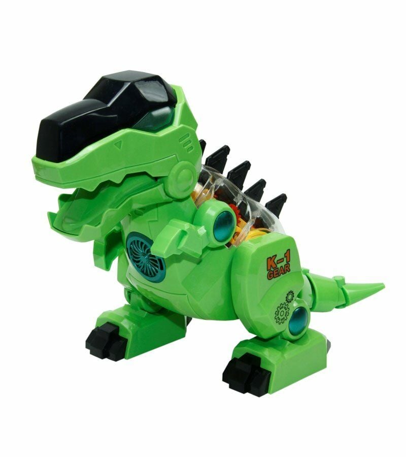 Işıklı Müzikli ve Hareketli Robot Dinozor - Mavi Su Dünyası Yeşil